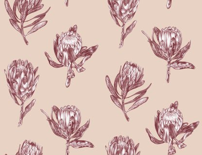 Protea Polka Fabric - Blush