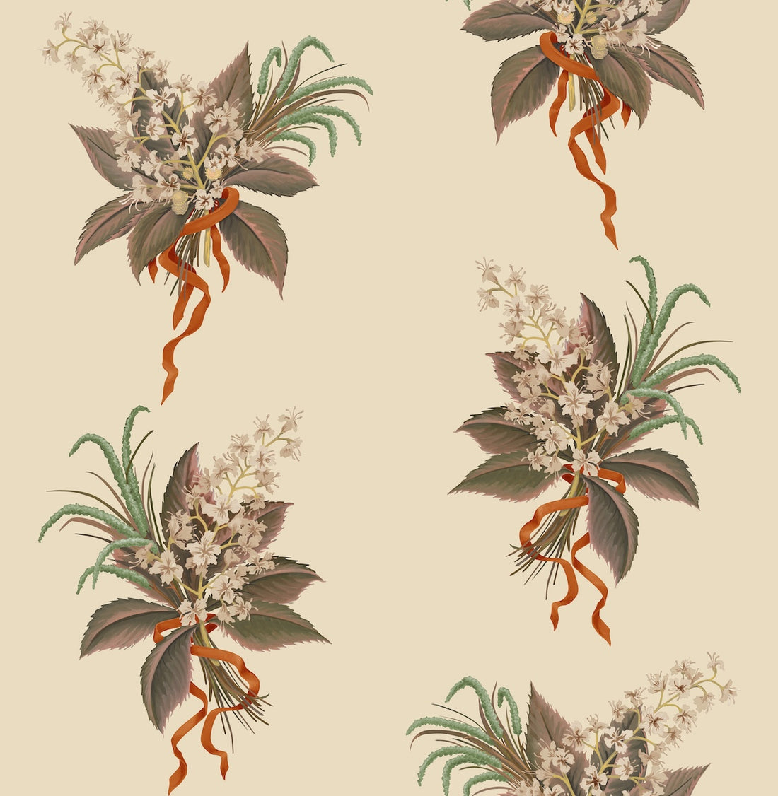 Chestnut Bouquet Fabric - Sophia