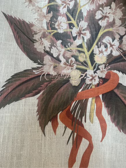 linen, premium linen, floral linen, floral, high-end linen, printed fabric, fabric, lampshade, chestnut, chestnut flower, upholstery